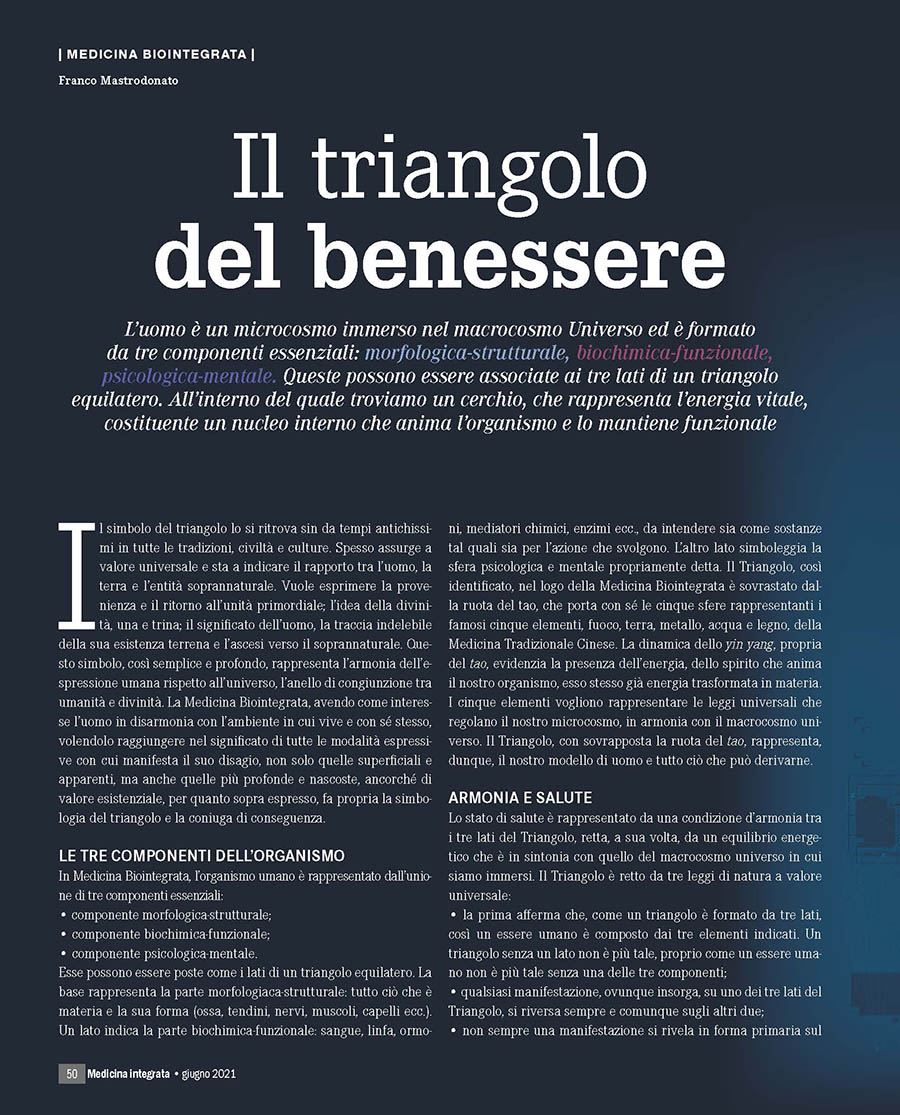 Il triangolo del benessere